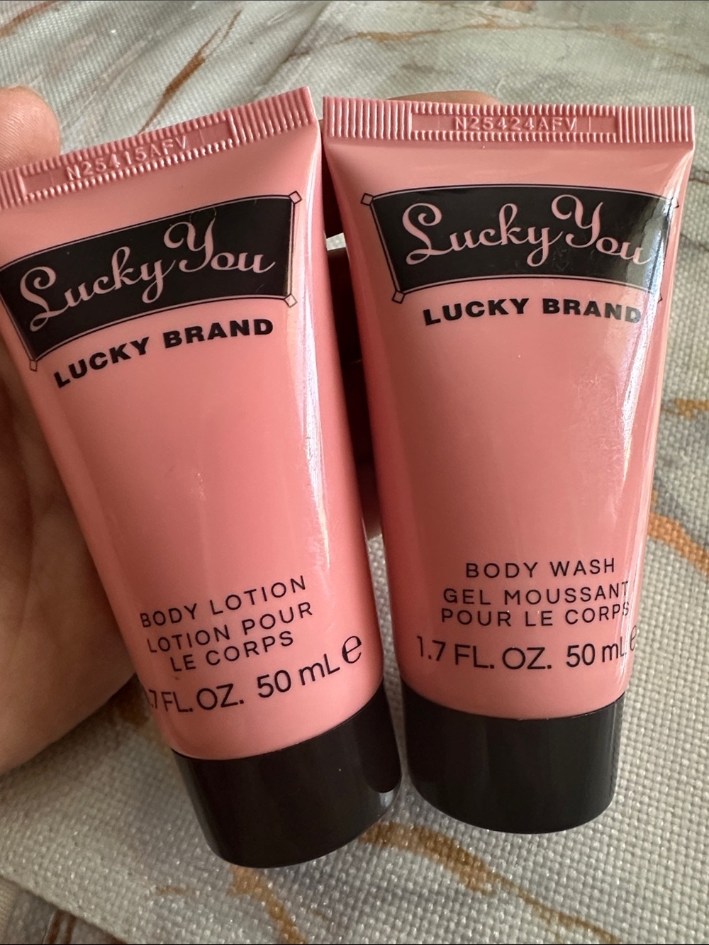 Lucky Brand Lucky You Pink Body Wash & Lotion Set bundle of 2
